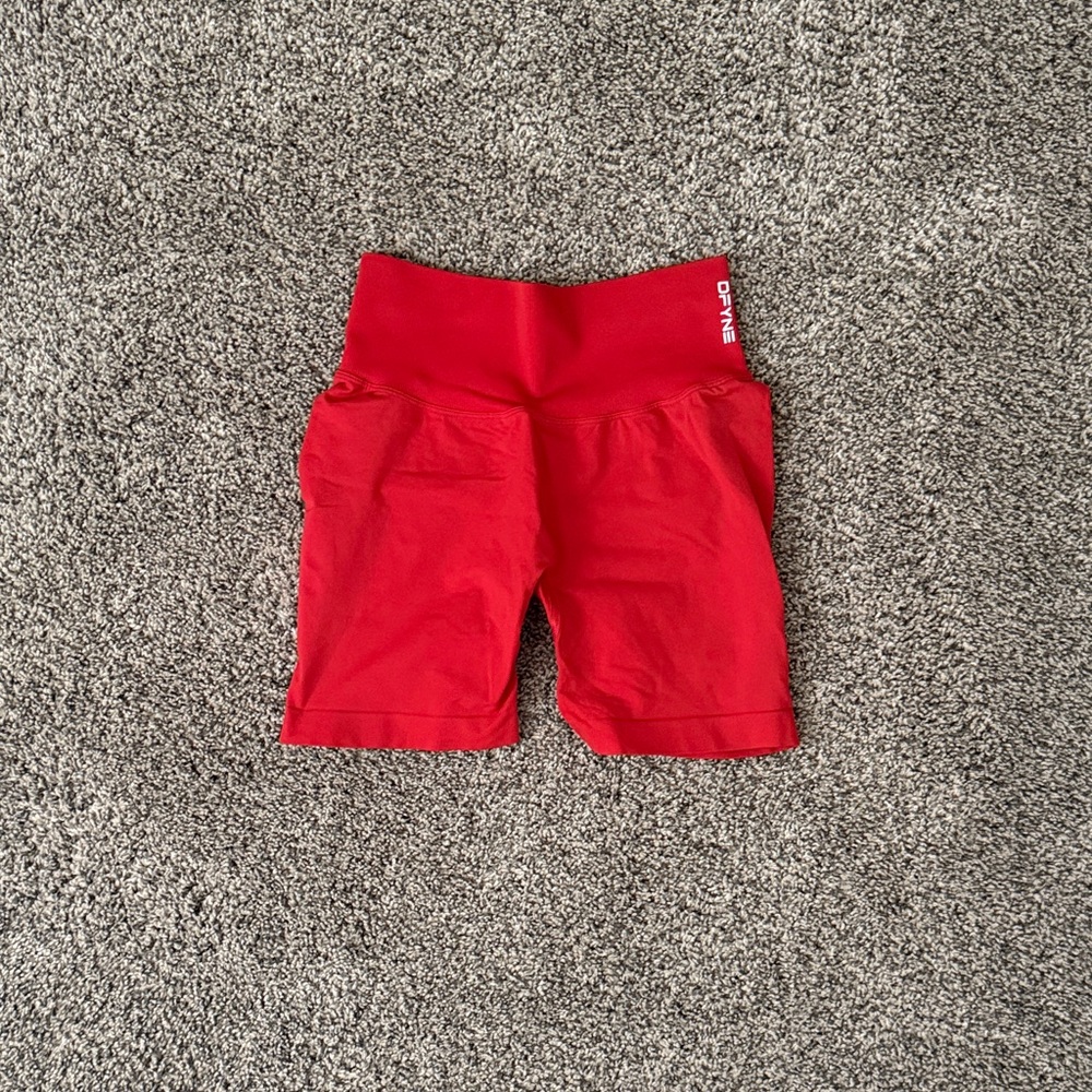 Red dfyne defy shorts
